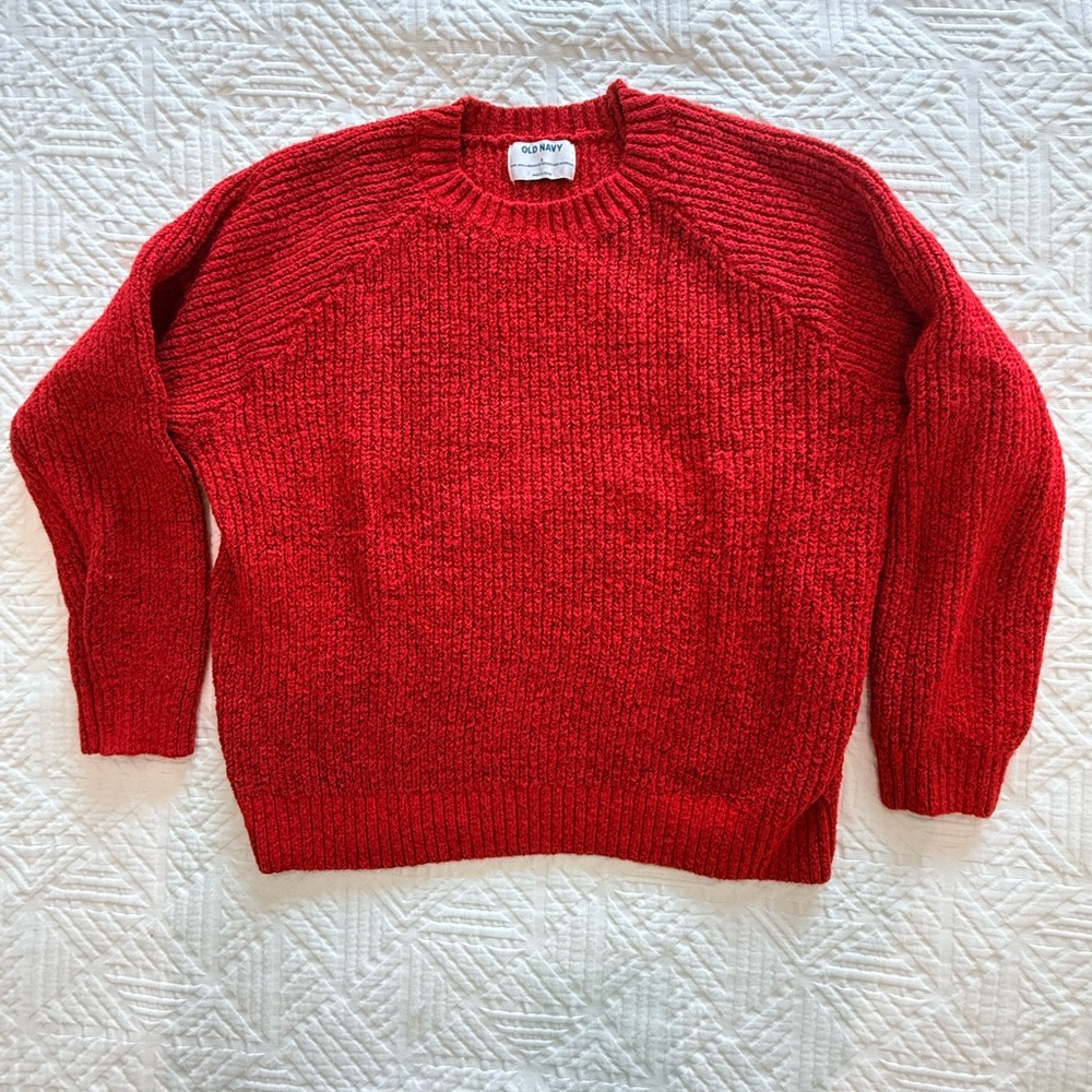 Old Navy Bright Red Crewneck Sweater